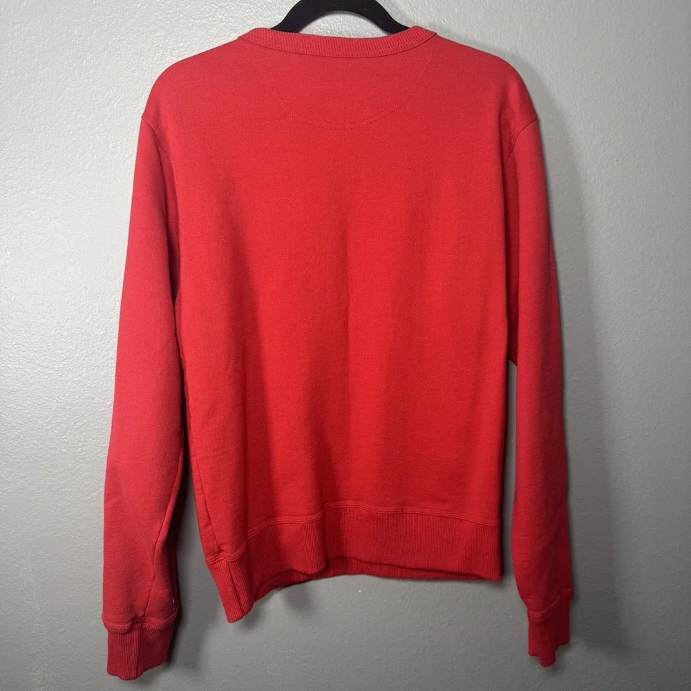 Champion Reverse Weave Sweatshirt Mens Small Red Crew Neck Pullover Logo - Picture 4 of 7